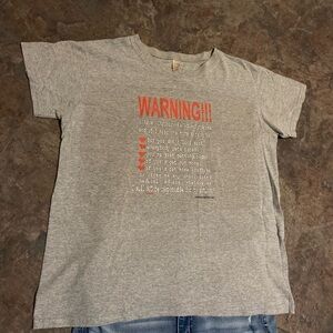Anvil Gray T-Shirt with Red Text